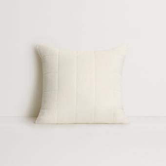 Sheridan Plush Quilted Cushion (antique white)