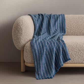 Sheridan Sano Linen Throw (dark denim)