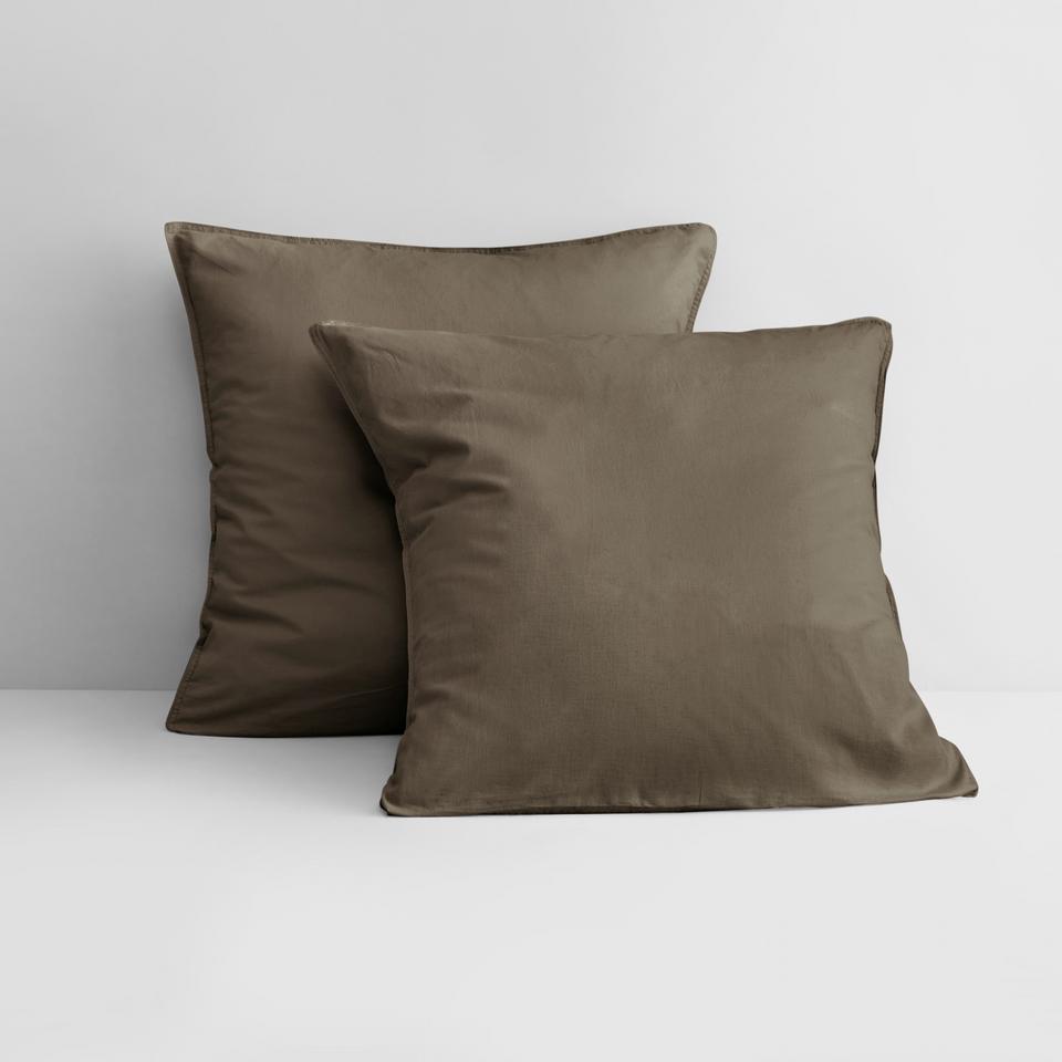 Sheridan Shaws European Pillowcase in Bitter Chocolate