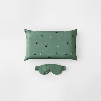 Sheridan Travel Eye Mask and Pillowcase Gift Set (grove)