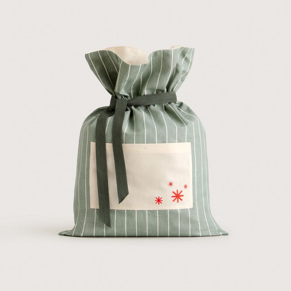 Twinkle Santa Sack in Sea Green