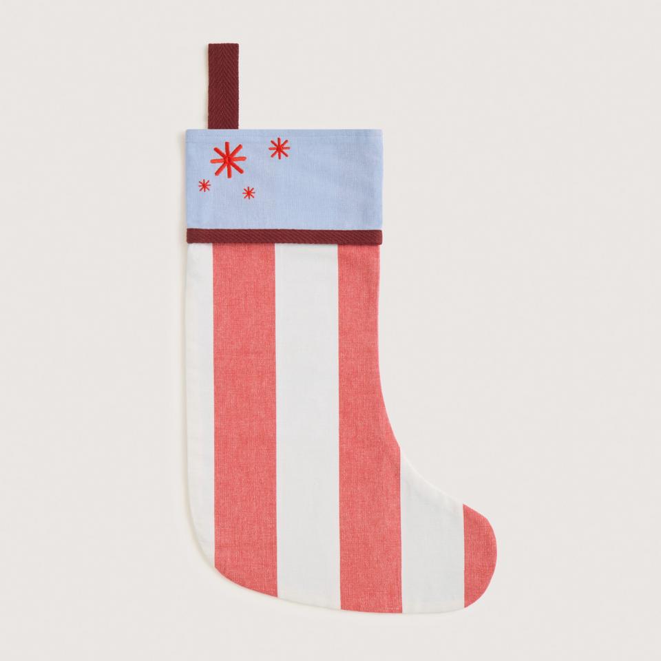 Twinkle Santa Stocking in Scarlet