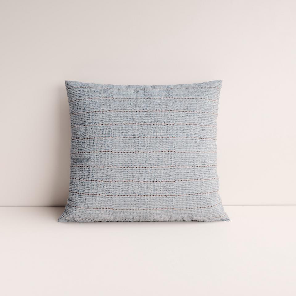 Vado Square Cushion in Ash Blue