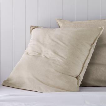 Sheridan Washed Linen Cotton European Pillowcase (Natural)