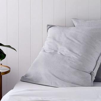 Sheridan Washed Linen Cotton European Pillowcase (Grey)