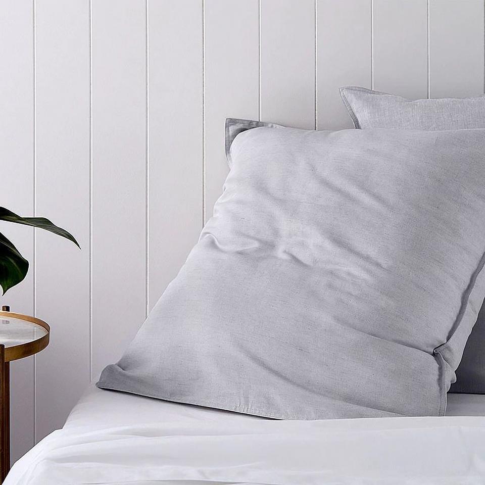 Sheridan Washed Linen Cotton European Pillowcase Grey