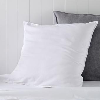 Sheridan Washed Linen Cotton European Pillowcase (White)