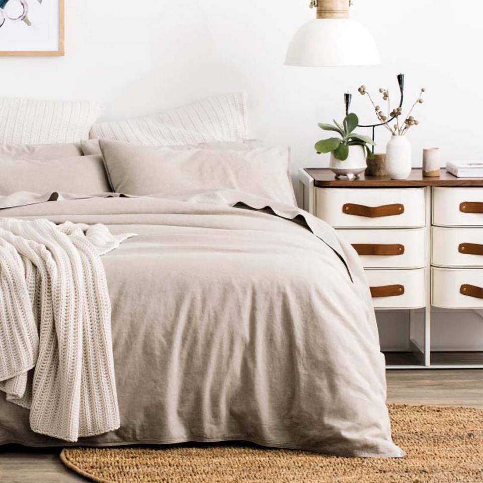 Sheridan Washed Linen Cotton Quilt Cover Set Natural