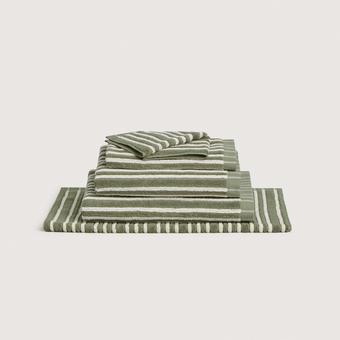 Sheridan Zarri Stripe Towel Range (palm)