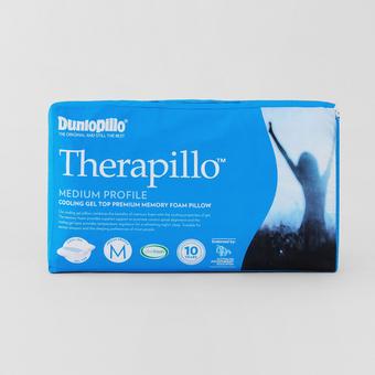 Therapillo Cooling Gel Top Premium Memory Foam Medium Profile Pillow (White)